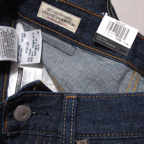 NWT Levi's 501 Original in Across A Plain High Rise Straight Leg Jeans 26 x 30 - Picture 7 of 9